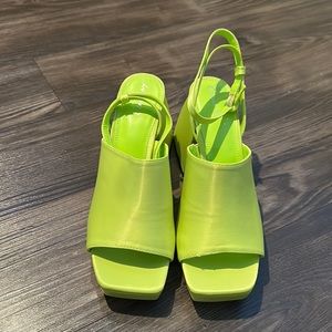 Lime Green Circus Platform sandal - 9